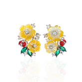 Amber Magnolia Earrings